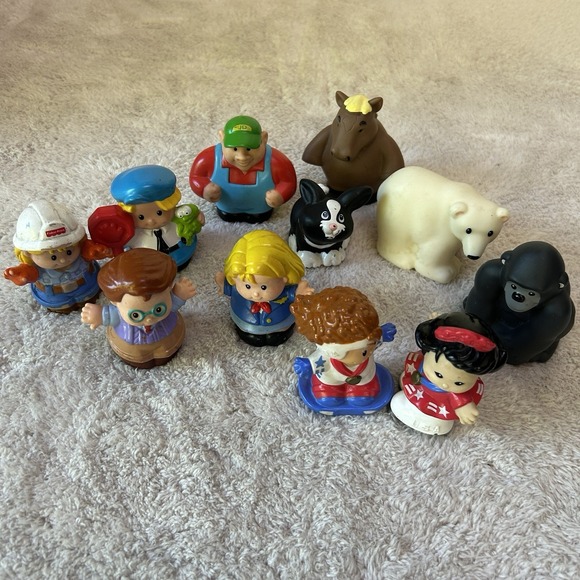Fisher-Price Other - Fisher-Price Little People 10 Figures Vintage 90s 2014 John Deer Zoo Olympics